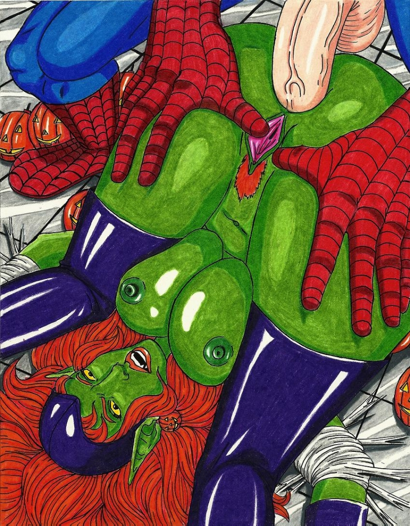 Green Goblin Porn - Spiderman ripps asshole of Green Goblin lady! | Spiderman Porn